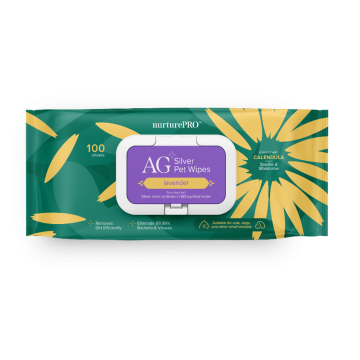 Nurture Pro Pet Wipes AG+ Silver Lavender 100 sheets x2